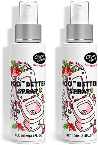 Clean-n-Fresh Toilet Spray, 6.8 Fl.oz Poo Spray | Up to 400+ Uses, 100% Natural Plant Essential Oil Citrus Scent, Bathroom Deodorizer